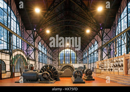 Sala macchine Zeche Zollern, Industrial Museum, Dortmund, distretto della Ruhr, Nord Reno-Westfalia, Germania Foto Stock