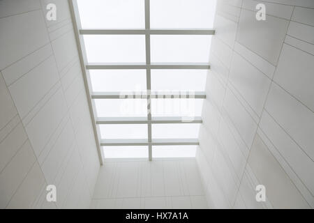 In stile minimalista eco sul tetto trasparente di colore bianco Foto Stock