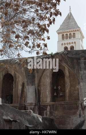 Monastero copto, la Città Vecchia di Gerusalemme. Foto Stock