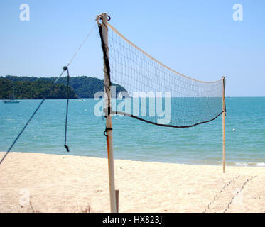 Campo da pallavolo sulla spiaggia Foto Stock