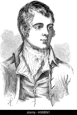 "Rabbie" è un diminutivo colloquiale scozzese per "Robert", spesso riferito a Robert Burns (1759-1796), poeta nazionale scozzese. Burns è rinomato per le sue poesie e canzoni scritte in scozzese e inglese, che celebrano la cultura scozzese, l'identità e la condizione umana. Foto Stock
