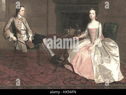 Richard Bull & moglie (1747) Foto Stock