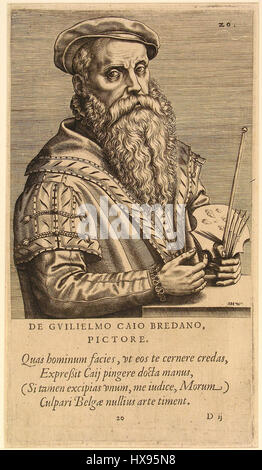 Ritratto di Willem Key da Johannes Wierix museo Boijmans Van Beuningen BdH 14961 (PK) Foto Stock