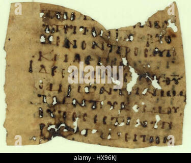 Uncial 0101 (Giovanni 1,29 30) Foto Stock