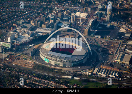 Vista aerea del calcio di Wembley stadium Foto Stock