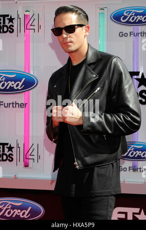 Il rapper Gerald Earl Gillum aka G-Eazy assiste la scommessa Awards '14 tappeto rosso al Nokia Theater L.A. Vivere il 29 giugno 2014 a Los Angeles, California. Foto Stock