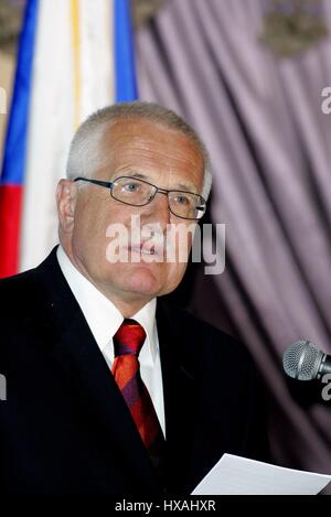 VACLAV KLAUS PRESIDENTE DELLA REPUBBLICA CECA, 25 aprile 2006 BEVERLY HILLS HOTEL LOS ANGELES STATI UNITI D'AMERICA Foto Stock