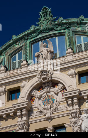 La facciata dell'Opera de Monte-Carlo, Monaco Foto Stock