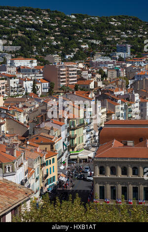 Vista di Cannes dalla chiesa di Nostra Signora di Esperance, Foto Stock