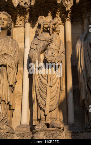 Cattedrale di Notre Dame de Reims, Francia Foto Stock