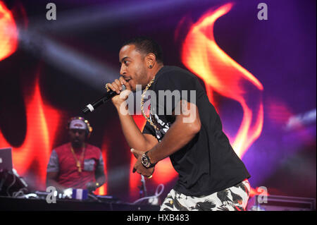 Ludacris esegue sul palco durante Univision Radio 2014 Uforia Music Festival a Exposition Park il 16 agosto 2014 a Los Angeles, California. Foto Stock