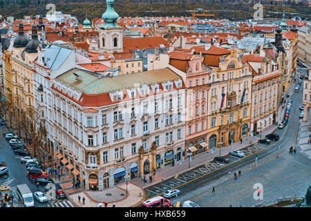 Splendide dimore nel centro della città di Praga Foto Stock