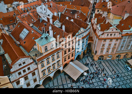 Le splendide dimore nella città di Praga Foto Stock