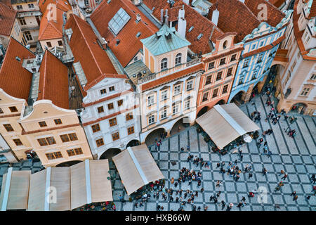 Le splendide dimore nella città di Praga Foto Stock