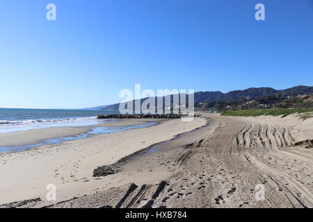 La spiaggia di Santa Monica, CA Foto Stock