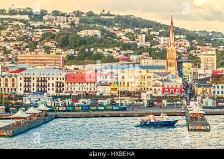 Il porto,Fort de France, Martinica, West Indies Foto Stock