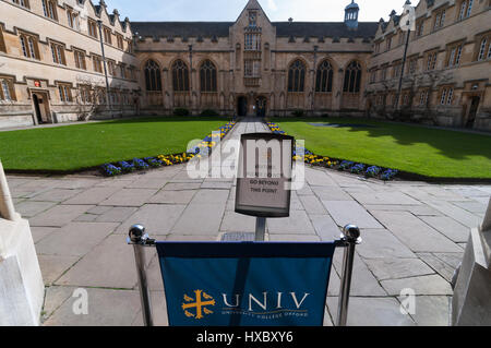University College di Oxford, Oxford, Regno Unito Foto Stock