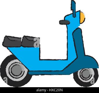 Consegna motore scooter icona di trasporto Illustrazione Vettoriale