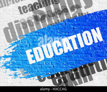 L'istruzione sull'Brickwall. Foto Stock