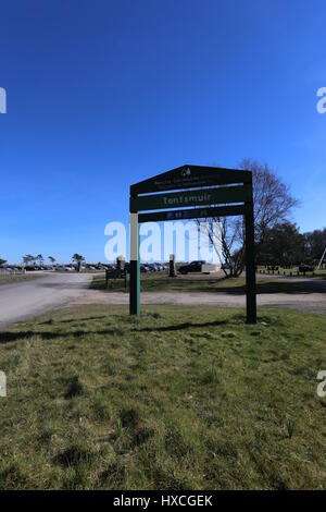 Foresta Tentsmuir parcheggio auto Fife Scozia Marzo 2017 Foto Stock