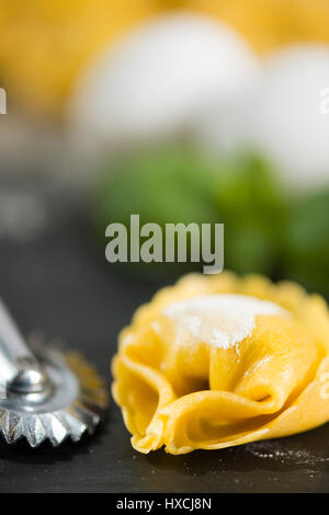 Tortelli pasta italiana da Emilia Romagna, Italia Foto Stock