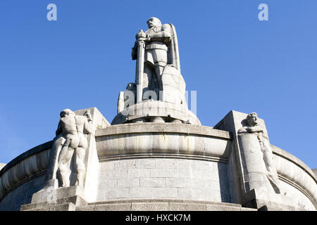 Bismarkdenkmal ad Amburgo Saint Pauli (build: nel 1903-1906 dall'architetto Emil Schaudt e dello scultore Hugo Lederer.), Bismarkdenkmal im Hamburg Foto Stock