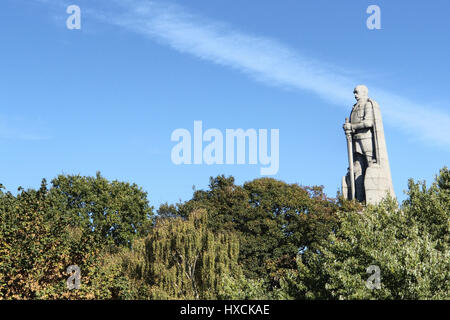 Bismarkdenkmal ad Amburgo Saint Pauli (build: nel 1903-1906 dall'architetto Emil Schaudt e dello scultore Hugo Lederer.), Bismarkdenkmal im Hamburg Foto Stock