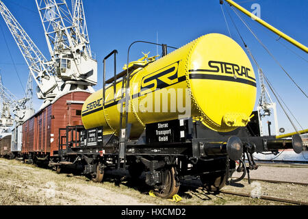 I carri nel museo porto, carri Museumshafen im Foto Stock