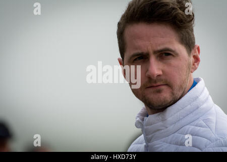 Norwich, Norfolk, Regno Unito. 28 marzo, 2017. British GT racing driver Tordoff Sam e Barwell Motorsport durante il 2017 Media ufficiali giorno del British GT Championship sul circuito di Snetterton (foto di gergo Toth / Alamy Live News) Foto Stock