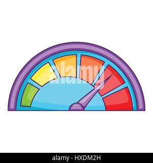 Piccola icona del tachimetro, stile cartoon Illustrazione Vettoriale