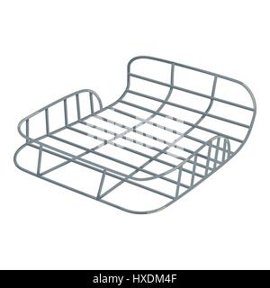 Bike portapacchi icona, stile isometrico Illustrazione Vettoriale