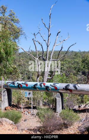 Il Goldfields acqua schema di alimentazione è una pipeline e un progetto di diga che fornisce acqua potabile da Mundaring Weir a Perth per comunità in Western Au Foto Stock