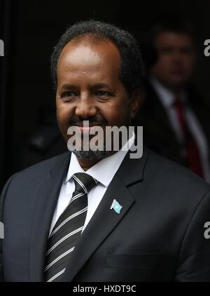 HASSAN SHEIKH MOHAMUD Presidente della Somalia il 04 febbraio 2013 Londra Inghilterra REGNO UNITO Foto Stock