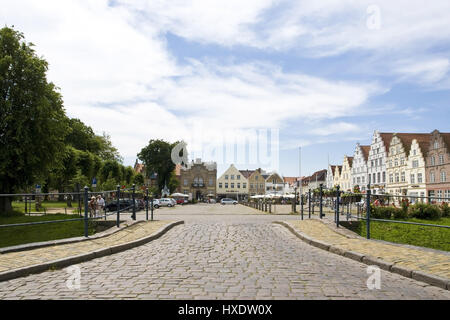 Marketplace di Friedrich's Town, Marketplace di Friedrich's town |, Marktplatz von Friedrichstadt |Marketplace di Friedrichstadt| Foto Stock