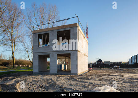 Casa in costruzione. Almere. Serie Zelfbouw - extra, vari, Paesi Bassi. Architetto: vari, 2015. Foto Stock