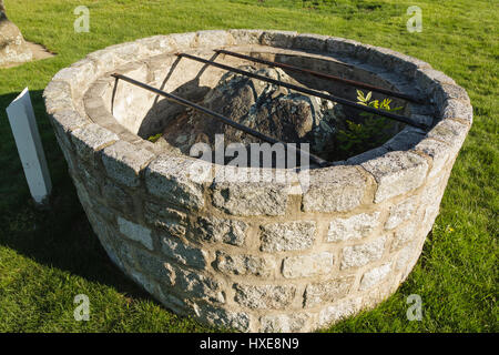 Thorvald Rock è in una gabbia di pietra a Tuck Memorial Museum di Hampton, New Hampshire, che è parte della Nuova Inghilterra. Foto Stock