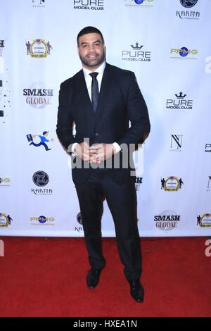 Smash Global V Pre-Oscar Gala - Arrivi con: Shawne Merriman dove: Los Angeles, California, Stati Uniti quando: 24 Feb 2017 Foto Stock