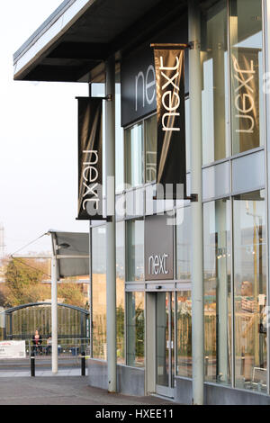 Prossima shopfront in Didcot Town Center, Oxfordshire Foto Stock