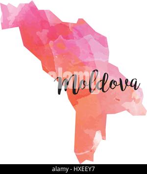 Abstract Moldavia mappa Illustrazione Vettoriale