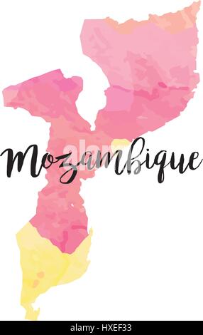 Abstract Mozambico mappa Illustrazione Vettoriale