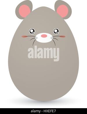 Pasqua uovo del Mouse Illustrazione Vettoriale