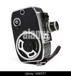 Vintage (1949) Svizzera Paillard-Bolex L8 meccanico 8mm cine / film con fotocamera Yvar 12.5mm f/2.8 lente. Foto Stock