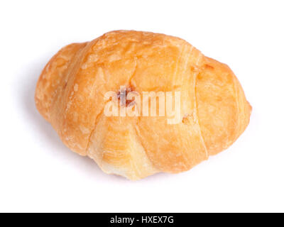 Piccolo croissant isolato su bianco Foto Stock