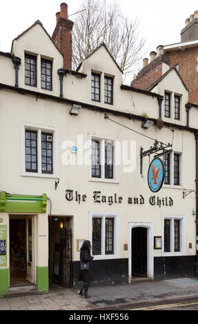 Eagle e bambino pub Oxford, Oxfordshire, Regno Unito Foto Stock