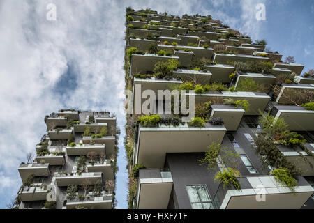 Bosco Verticale torri, Porta nuova district, Milano, Italia Foto Stock