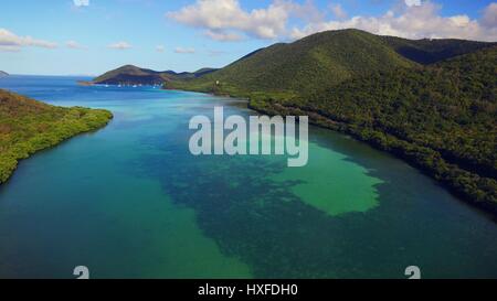 Drone foto in St Johns Foto Stock