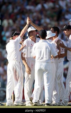 Inghilterra TEAM & ANDREW FLINTOFF ENGLAND V AUSTRALIA Brit Oval Londra Inghilterra 23 Agosto 2009 Foto Stock