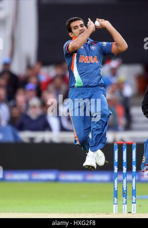 ZAHEER KHAN INDIA TRENT BRIDGE NOTTINGHAM INGHILTERRA 10 Giugno 2009 Foto Stock