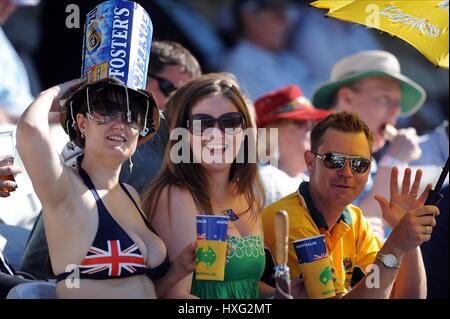 AUSTRALIA tifosi di cricket Australia / Nuova Zelanda l'Ovale Londra Inghilterra 02 Giugno 2009 Foto Stock