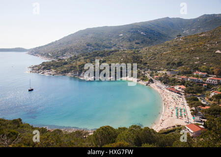 L'Europa, Italia, Toscana, Isola d'Elba, la spiaggia di Cavoli, paesaggio Foto Stock